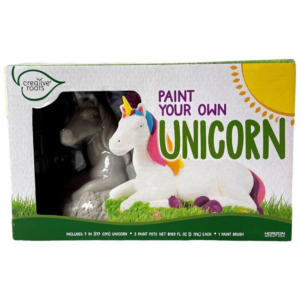 Creative Roots Craft Kit Paint Your Own Unicorn Five Vibrant Paint Colors 17"